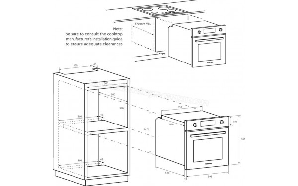 ROSIERES RF6 C37979PN - Dimensions