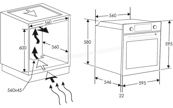 ROSIERES RFC32979NWF - Dimensions