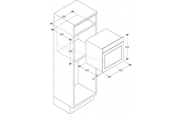 ROSIERES RFC3C3259IN - Dimensions
