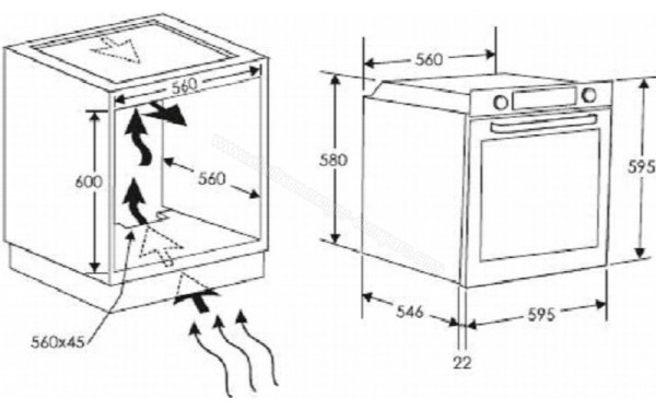 ROSIERES RFC3O0879INWF - Dimensions