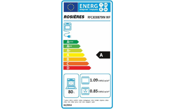 ROSIERES RFC3O0879INWF - &Eacute;tiquette &eacute;nergie
