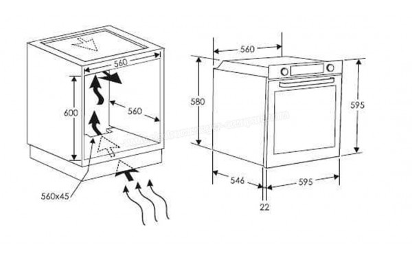 ROSIERES RFC3O0879PN WF - Dimensions