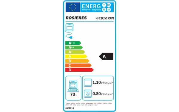 ROSIERES RFC3O5179IN - &Eacute;tiquette &eacute;nergie