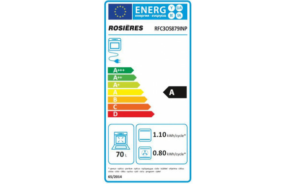 ROSIERES RFC3O5879INP - &Eacute;tiquette &eacute;nergie