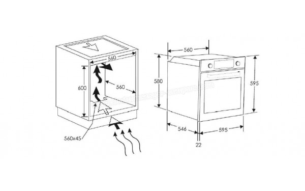 ROSIERES RFC3O5879IN - Dimensions