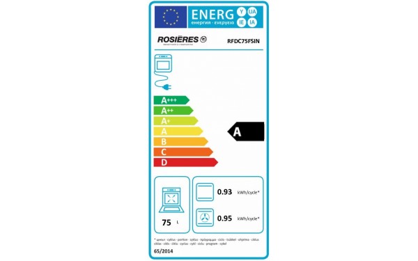 ROSIERES RFDC75FSIN - &Eacute;tiquette &eacute;nergie