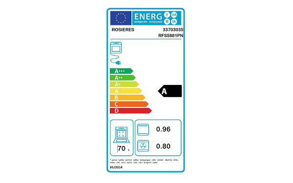 ROSIERES RFS5881PN - &Eacute;tiquette &eacute;nergie