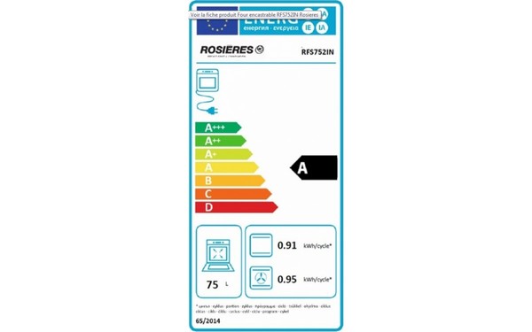 ROSIERES RFS752IN - &Eacute;tiquette &eacute;nergie