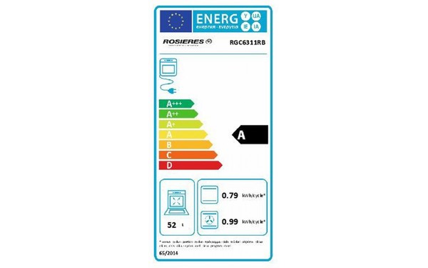 ROSIERES RGC 6311 RB - &Eacute;tiquette &eacute;nergie