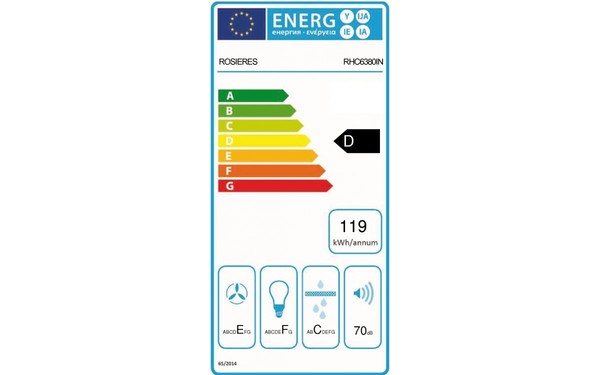 ROSIERES RHC6380 IN - &Eacute;tiquette &eacute;nergie