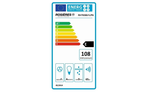 ROSIERES RHT6300/1LPN - &Eacute;tiquette &eacute;nergie