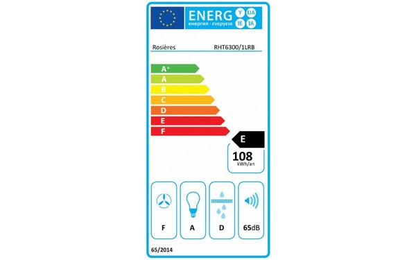 ROSIERES RHT6300/1LRB - &Eacute;tiquette &eacute;nergie