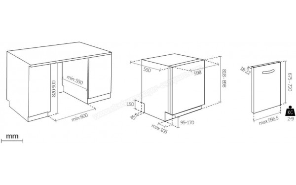ROSIERES RI4C4L0A-47 - Dimensions