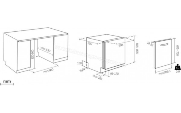 ROSIERES RI5B4F1PTA-47 - Dimensions