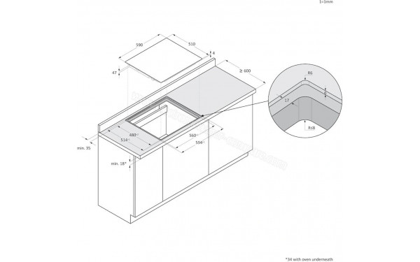 ROSIERES RID64DCS - Dimensions