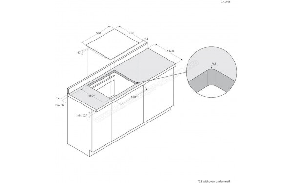 ROSIERES RIF63DSCCS - Dimensions
