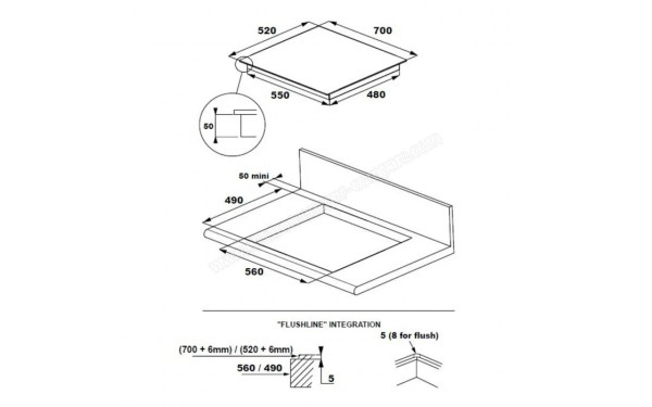 ROSIERES RIFS744SCA - Dimensions