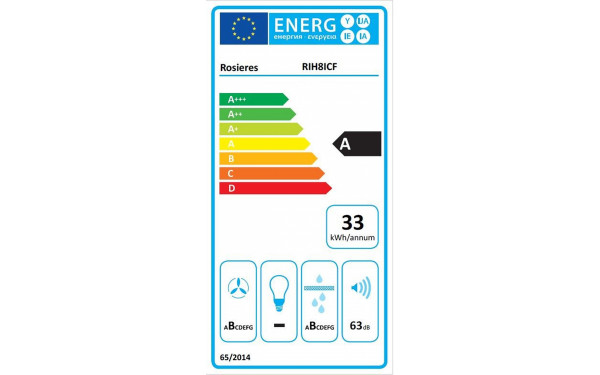 ROSIERES RIH8ICF - &Eacute;tiquette &eacute;nergie