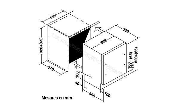 ROSIERES RLF636-47 - Sch&eacute;ma d'encastrement