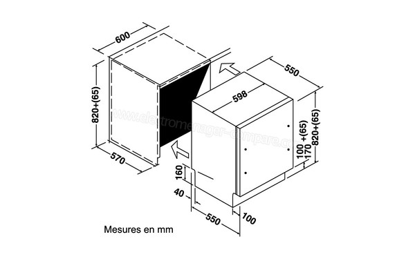 ROSIERES RLF 6621E-47 - Sch&eacute;ma d'encastrement