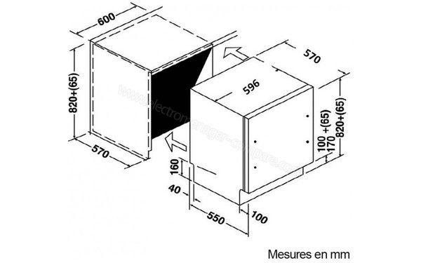 ROSIERES RLFD761 - Sch&eacute;ma d'necastrement (cr&eacute;dit : Darty)