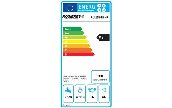 ROSIERES RLI1D63B - &Eacute;tiquette &eacute;nergie
