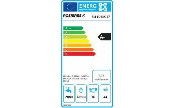 ROSIERES RLI1D63X - &Eacute;tiquette &eacute;nergie