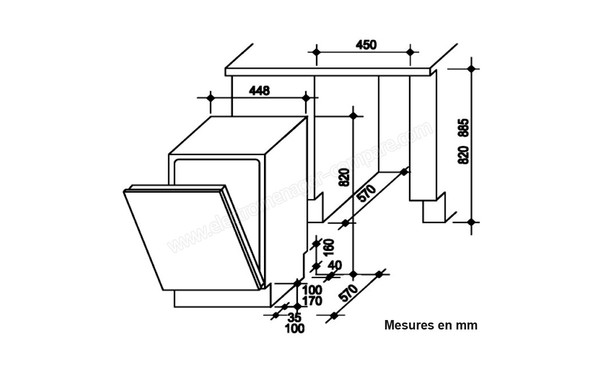 ROSIERES RLS7412-47 - Schema d'encastrement