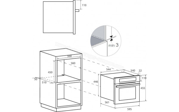 ROSIERES RMC34NSM0 - Dimensions
