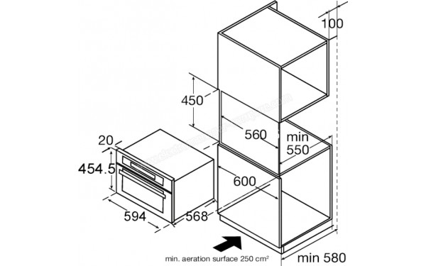 ROSIERES RMCS 550X - Dimensions