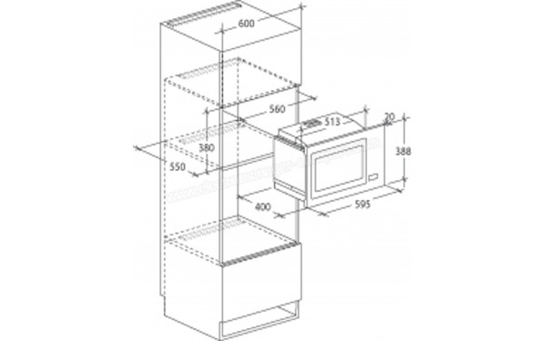 ROSIERES RNK95PN - Dimensions