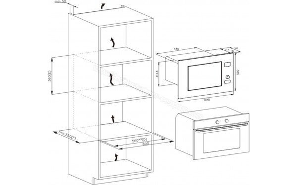 ROSIERES RO38FL7N20LWB - Dimensions