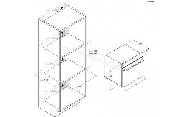 ROSIERES RO6 H3B3YTX - Dimensions