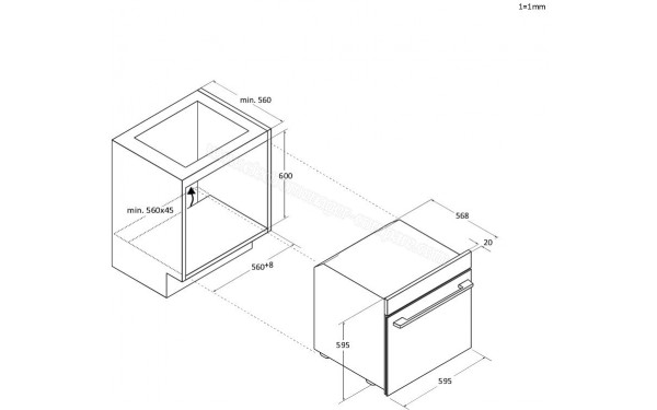 ROSIERES RO6 M5G5SYTB - Dimensions