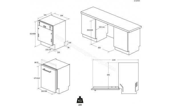 ROSIERES RS5C4L0A-47 - Dimensions