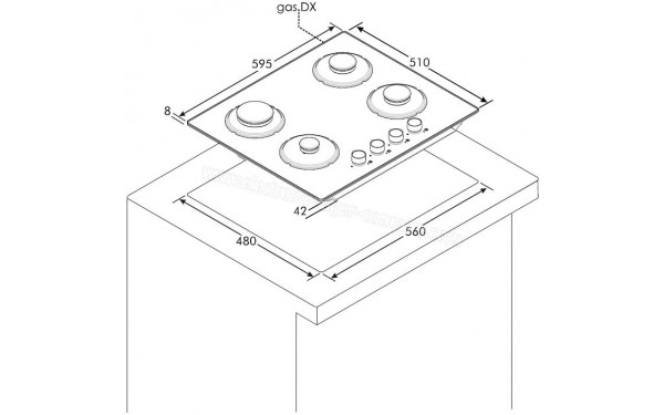 ROSIERES RVG6BR4SB - Sch&eacute;ma technique