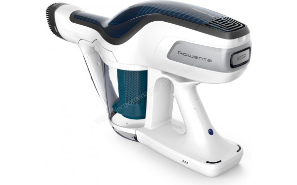 ROWENTA RH9471WO - Vue 3/4 droite de l'aspirateur &agrave; main (cr&eacute;dit : Boulanger)