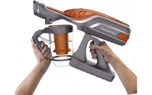 ROWENTA RH9574WO - Vue de l'extraction du bac &agrave; poussi&egrave;res