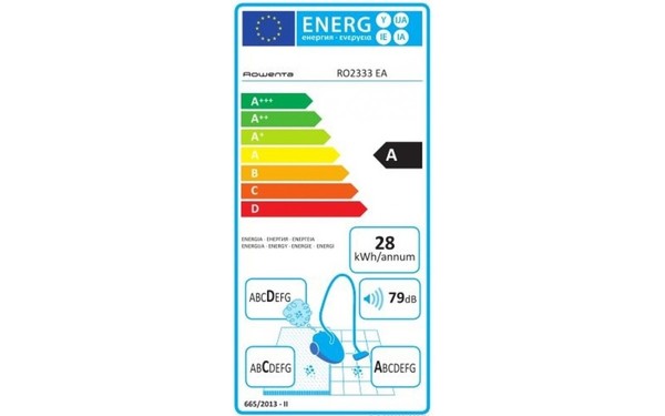 ROWENTA RO2333EA - &Eacute;tiquette &eacute;nergie