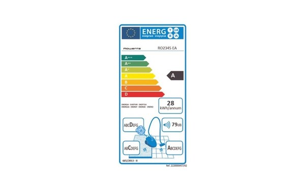 ROWENTA RO2345EA - &Eacute;tiquette &eacute;nergie