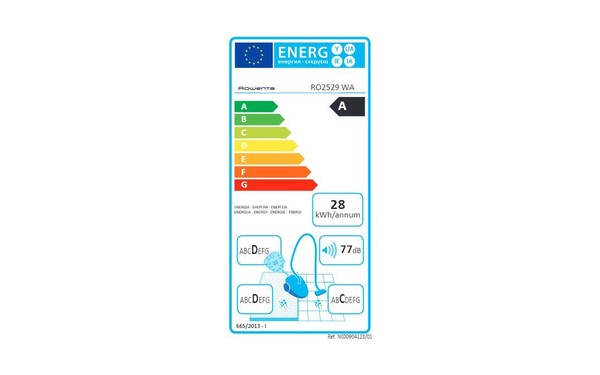 ROWENTA RO2529WA - &Eacute;tiquette &eacute;nergie