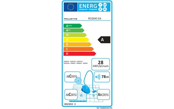ROWENTA RO2643EA - &Eacute;tiquette &eacute;nergie