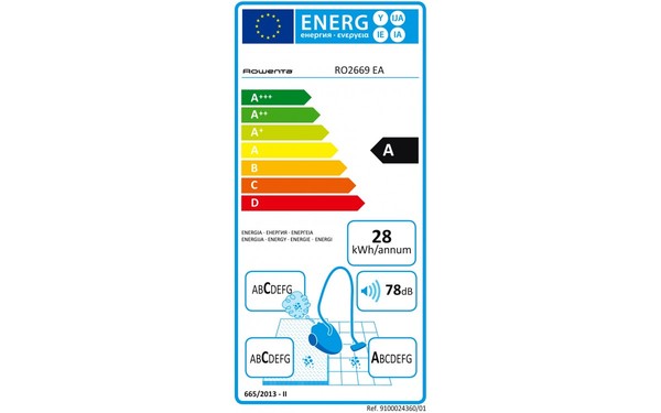 ROWENTA RO2669EA - &Eacute;tiquette &eacute;nergie