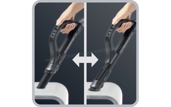 ROWENTA RO5433EA - Brossette ameublement int&eacute;gr&eacute;e &agrave; la poign&eacute;e (cr&eacute;dit : Boulanger)