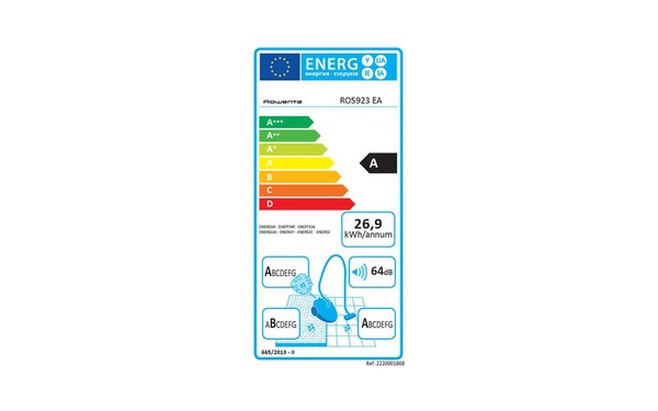 ROWENTA RO5923EA - &Eacute;tiquette &eacute;nergie