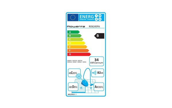ROWENTA RO6245.PA - &Eacute;tiquette &eacute;nergie