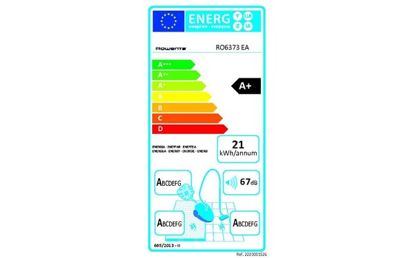 ROWENTA RO6373EA - &Eacute;tiquette &eacute;nergie