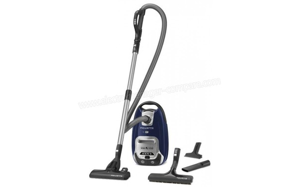 ROWENTA RO6441.EA - Vue 3/4 droite et accessoires (cr&eacute;dit : Darty)