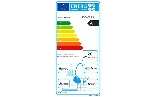 ROWENTA RO6457EA - &Eacute;tiquette &eacute;nergie