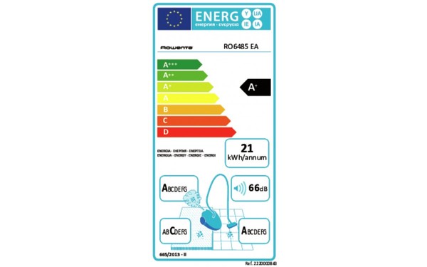 ROWENTA RO6485EA - &Eacute;tiquette &eacute;nergie